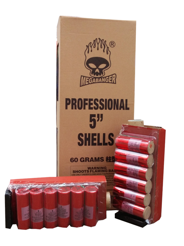 PROFESSIONAL 5” SHELLS CANISTER BY MEGABANGER Artillery Shells